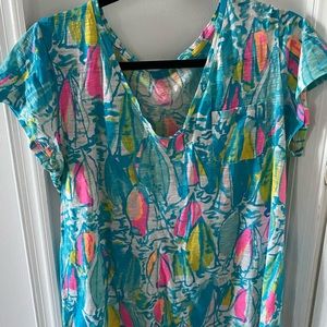 Lilly Pulitzer Meredith Tee-Beach and Bay